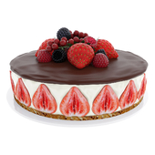 Strawberry cake with berries