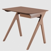 MADE-Wilkinson-Compact Desk- Dark Stain Oak