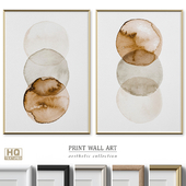 Boho Minimalist Watercolor Neutral Wall Art P-580