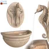 Seahorse Wall Fountain ( Water Feature )