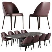 Cattelan Italia Atrium Keramik Premium table Mariel chair set