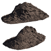 Heap of black soil
