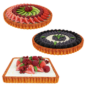 Fruit berry tart collection
