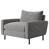 MADE-Russo-Loveseat-Grey Recycled Weave