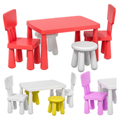 IKEA - MAMMUT Children&#39;s table / Children&#39;s chair / Children&#39;s stool