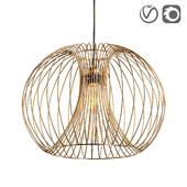 Chandelier made of gold wire, gold metal HOMCOM