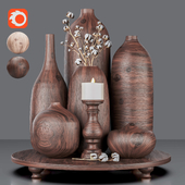 Set Vase Wood