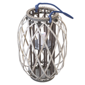Gray willow lantern with glass