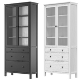 IKEA - HEMNES Cabinet with glass door and 3 drawers