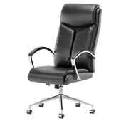 Black PU leather adjustable office chair BUR10259