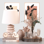 Decorative Set 29 - Branches and Table Lamp