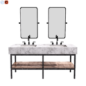 Frances 68 Concrete Top Double Sink Vanity