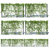 Metal Fence 3D (H - 153) with Ivy v1