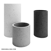 Round concrete tubs Ominimalism
