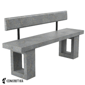 Bench Concretika SKM 150 with backrest Free