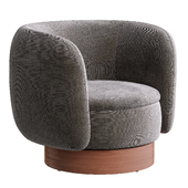 MUIR GRAY WOVEN SWIVEL CHAIR