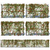 Metal Fence 3D (H - 153) with Ivy v2