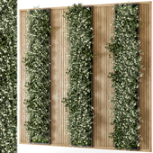 Indoor Wall  Vertical Garden in Wooden Base - Set 959