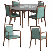 Giorgetti Ibla Chairs and Memos Round Table