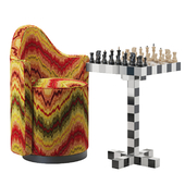 Moooi Chess Table + Chair