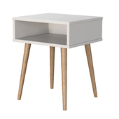 Bedside table Ivein Open White