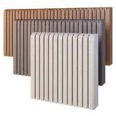Radius screens for heating radiators