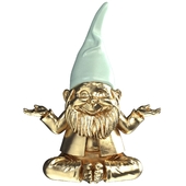 Golden Meditating Gnome