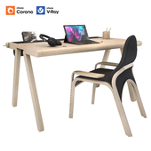 Leather-Wood Desk