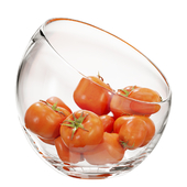 Large Slant Fruit Bowl tomato