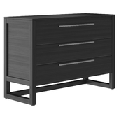 Linea Black 3-Drawer Chest by Crate and Barrel