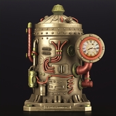 Time Displacement Capsule Clock and Pen Pot Figurine home decor