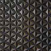 Decorative geometric wall panel