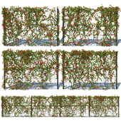 Metal Fence 3D (H - 173) with Ivy v2