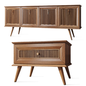 Chest of drawers and bedside table Genesis Istanbul Medusa Home