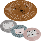 oyoy Lion rug set with three other rugs