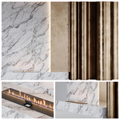 Decorative wall panels with fireplace | 02