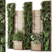 Indoor Wall  Vertical Garden in Wooden Base - Set 1066