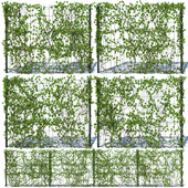 Metal Fence 3D (H - 203) with Ivy v1