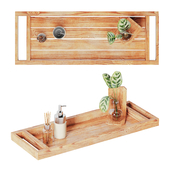 Wooden Bath Caddy made from Reclaimed Wood