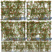 Metal Fence 3D (H - 203) with Ivy v2