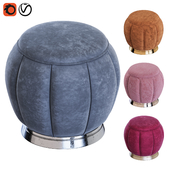 CHANNEL TUFTED ROUND FOOTSTOOL OTTOMAN
