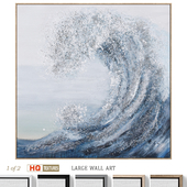 Ocean Wave Large Textured Wall Art C-638