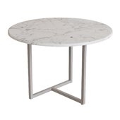 Round coffee table "Scarlett" White marble