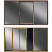 Раздвижные витражные деревянные двери /  Sliding Stained Glass wooden doors
