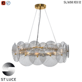 SL1658.103.12 Pendant chandelier ST-Luce Chrome/Transparent White OM