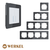 ОМ Рамки из акрила для розеток и выключателей Werkel Acrylic (черный)
