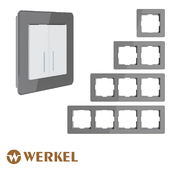 ОМ Рамки из акрила для розеток и выключателей Werkel Acrylic (графит)
