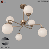SLE106203-06 Светильник подвесной ST-Luce Золотистый/Белый ОМ