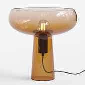 Bella Table Lamp Amber Glass