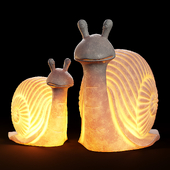 Illuminated garden snail figurines
